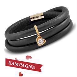 Image of Forgyldt Krystal Forever Love hjerte armbånd fra Christina Design London